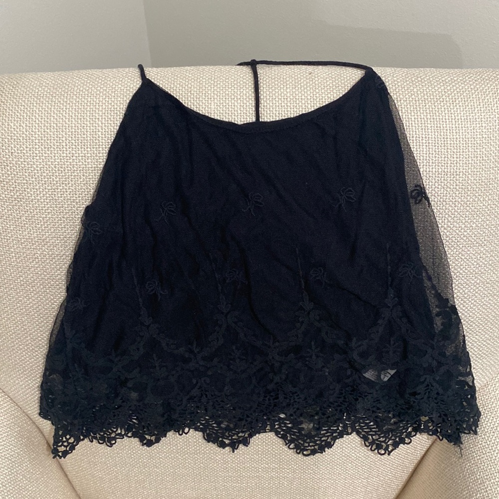 urban outfitters mesh and lace detail tank